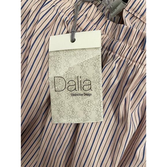 Womens Dalia Pink Blue Striped Off Shoulder Top Size Large NWT Blouse - Picture 4 of 7